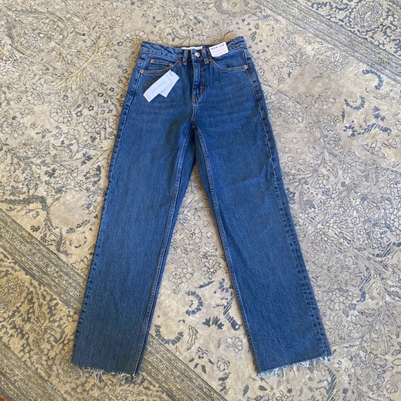 NWT Topshop Straight Jeans Size Size 0 - Picture 1 of 10